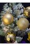 10 cm Gold Christmas Tree Ornament Set of 6 Shiny & Glitter & Matte Shatterproof Christmas Balls |   Eng-147 | - 3