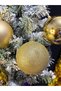 10 cm Gold Christmas Tree Ornament Set of 6 Shiny & Glitter & Matte Shatterproof Christmas Balls |   Eng-147 | - 4