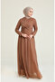 Glitter evening dress 5397-16 milky coffee - 2