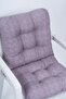 Candy Pofidik Lilac Chair Cushion with Backrest and Special Stitched Laces 43X88 cm - 2