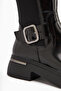 Faria Black Diver, Stretch Fabric Detailed Buckle Thick Soled Women's Boots - 5