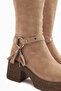Kenzie Mink Suede Ankle Detailed Women's Boots - 4