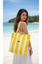 Benita Multi-Purpose Bag Fabric Shoulder and Hand Bag Yellow White - 3