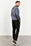 Petrol - Black Hooded Kangaroo Pocket Elastic Leg Men's Standard Fit Tracksuit Set - 85117 - 6