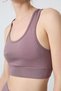 Dusty Rose Back Detailed Narrow Mold U-Neck Women's Sports Bustier - 97120 - 3