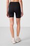 Black High Waist Recovery Short Biker Women's Leggings - 91007 - 6