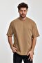 Men's Oversized Fit Thick Fabric Textured Crew Neck T-shirt