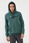 Green Kangaroo Pocket Standard Fit Hooded Men's Sweatshirt - 87883