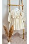 Baby Girl Kid's Long Sleeve Ruched Bow Ruffled Party Wedding Birthday Eid Dress