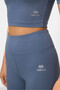 Petrol High Waist Capri-Crop T-Shirt Slim Fit Women's Leggings Set - 95285 - 4