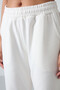 Ecru Pocketed High Waist Comfortable Form Rubber Leg Women's Tracksuit Bottom - 94583 - 4