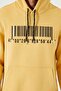 Mustard Embroidered Kangaroo Pocket Standard Fit Hooded Men's Sweatshirt - 87839 - 4