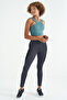 Mint Green Logo Printed Slim Fit Diving Fabric Women's Bustier - 97259 - 4