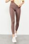 Dusty Rose High Waist Stretch Slim Fit Narrow Leg Women's Leggings - 94545 - 6