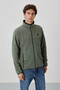 Çağla Text Embroidered Stand Collar Zippered Standard Size Men's Sweatshirt Fleece - 87992 - 5