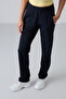 Navy Blue Hidden Zipper Pocket Comfortable Form Classic Leg Women's Tracksuit Bottom - 94148 - 4