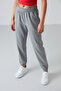 Grey Melange Pocketed High Waist Comfortable Form Rubber Leg Women's Tracksuit Bottom - 94583 - 6