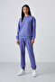 Eflatun Basic Cotton O-Neck Comfortable Fit Elastic Leg Women's Tracksuit Set - 95287 - 8