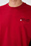 Red - Black Casual O-Neck Elastic Cuff Cotton Men's Standard Fit Tracksuit Set - 85120 - 4