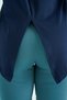 Indigo Back Slit Detailed O Neck Short Sleeve Standard Fit Women's T-Shirt - 97267 - 7