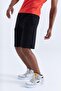 Black Single Zipper Pocket Detailed Lace-up Standard Mold Men's Shorts - 81202 - 3