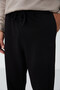 Black Lace-Up Pocket Standard Fit Classic Leg Men's Sweatpants Bottom - 84682 - 4