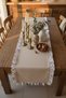 Runner Ruffled Floral Vintage Mink Color 40X130Cm Duck Linen - 2