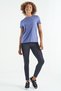 Lilac Back Slit Detailed O Neck Short Sleeve Standard Fit Women's T-Shirt - 97267
