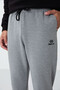 Gray Melange Lace-Up Pocket Standard Fit Classic Leg Men's Tracksuit Bottom - 84682 - 4