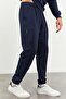 Indigo Hooded Kangaroo Pocket Elastic Leg Men's Standard Fit Tracksuit Set - 85117 - 6