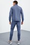 Petrol Mock Neck Zippered Standard Fit Cuffed Men's Tracksuit Set - 85160 - 7