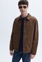 Men's Brown Casual Jacket with Pocket Detail - 5