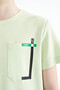 Light Green Pocket Detailed O Neck Standard Fit Boys T-Shirt - 11120 - 4