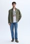 Men's Khaki Regular Fit Long Sleeve Casual Shirt - 4