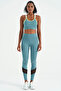 Mint Green Back Detailed Strap Slim Fit Women's Bustier - 97254 - 4