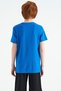 Cobalt Blue Embroidery Detailed O Neck Standard Fit Boys T-Shirt - 11115 - 9