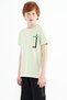 Light Green Pocket Detailed O Neck Standard Fit Boys T-Shirt - 11120 - 5