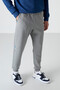 Grey Melange Lace-up Narrow Leg Men's Tracksuit Bottom - 84999