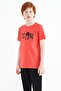Coral Front Lettering Embroidered O Neck Standard Fit Boys T-Shirt - 11118 - 7