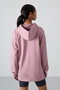 Dusty Rose Balloon Sleeve Letter Embroidered Women's Comfortable Fit Tunic Sweatshirt - 97163 - 6