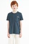 Forest Green Pocket Detailed O Neck Standard Fit Boys T-Shirt - 11120