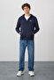 Hector Navy Blue Rose Gold Men's Sweatshirt - 88139 - 5