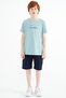Light Blue Print Detailed O Neck Standard Fit Boys T-Shirt - 11117 - 3