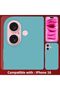 iPhone 16 Liquid Silicone Case with Microfiber Lining(Color Blue Green) - 6