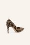 Bej Leopar Deri Stiletto - 5