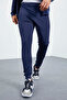 Indigo Mock Neck Zip-Up Standard Fit Cuffed Men's Tracksuit Set - 85160 - 2