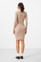 Beige Camisole Knitwear Slim Fit Turtleneck Women's Dress - 97117 - 8
