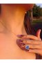 Blue Heart Necklace with Gold Color Chain – Elegant and Meaningful Heart Pendant - 2