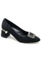 Feles square buckle detailed high heeled women's shoes black