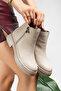 Women's Victor Black Leather Zipper Detailed Stitched Short Ankle Boots